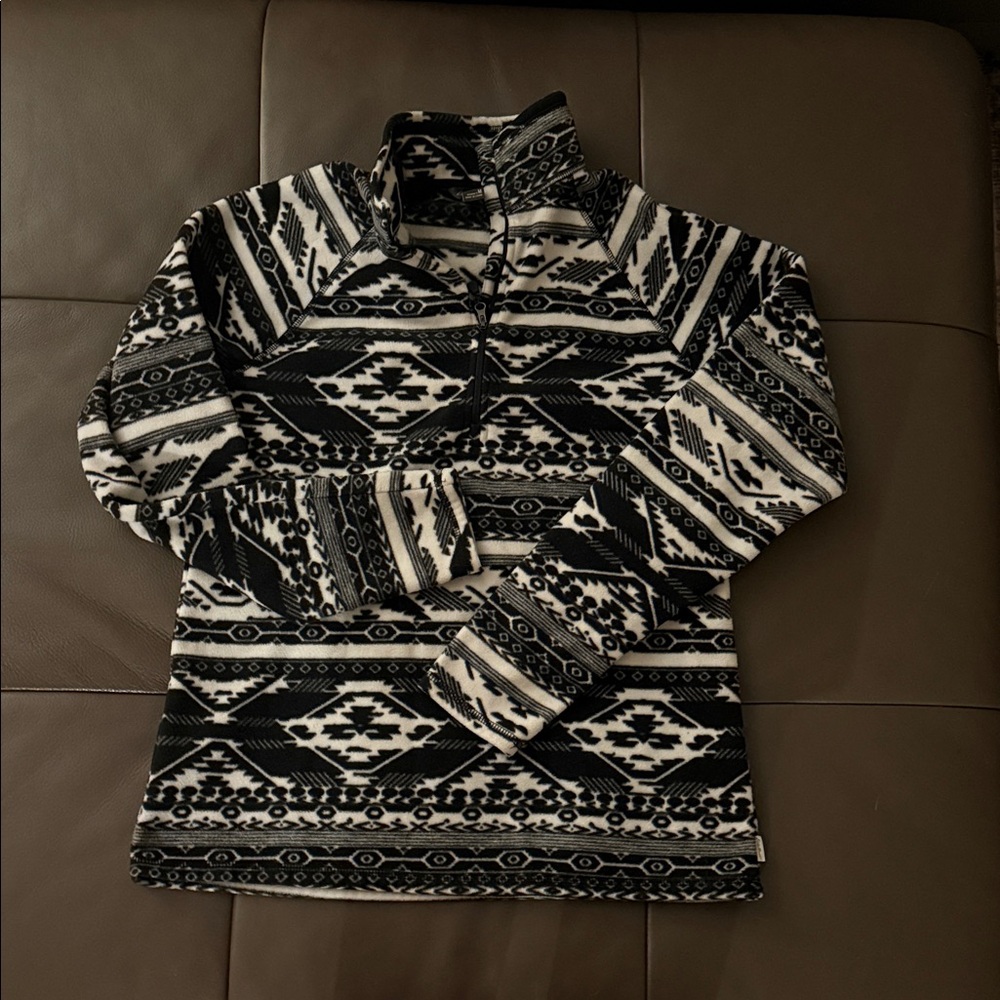 Eddie Bauer Black and White Patterned Hoodie